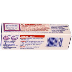 Side view showing the label: Fixodent Original 0.75 oz