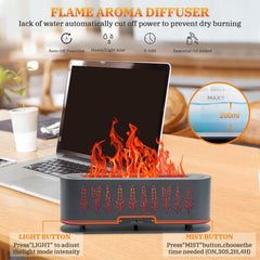 Diffuser displaying four timer modes and two flame colors