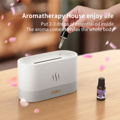 Aromatherapy diffuser and humidifier in a living room