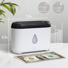 Compact aroma diffuser placed on a bedside table