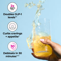 Nutrition label for Flatter Me Fiber GLP-1 Booster