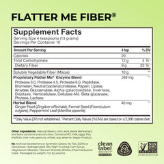 Serving scoop with Flatter Me Fiber GLP-1 Booster powder