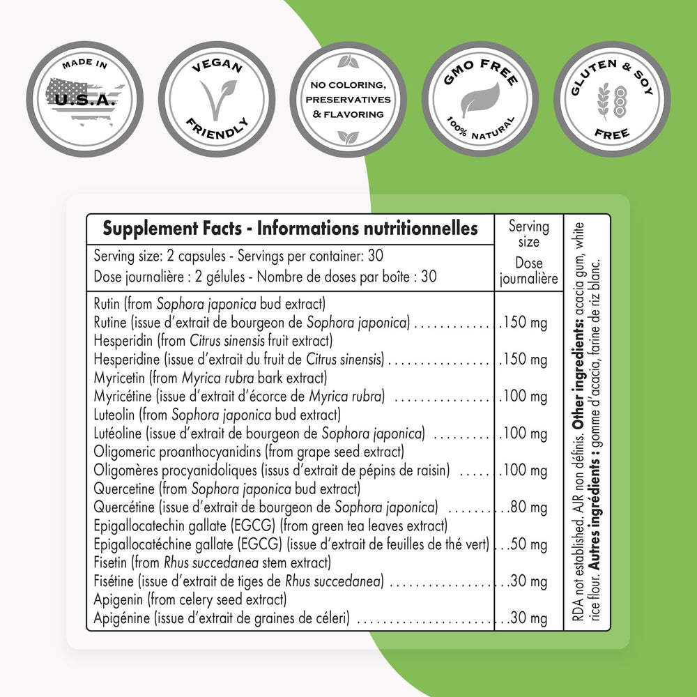 FlavoLife capsules beside bottle label