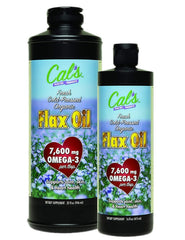 Flax Oil being poured from bottle into a spoon