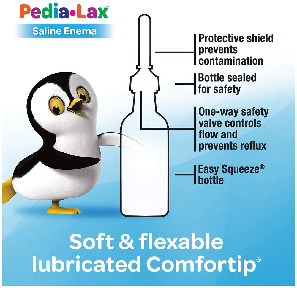Fleet Pedia-Lax kid-friendly dose in a bathroom setting