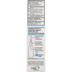 Fleet saline enema pre-filled bottle ready for quick use.