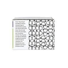 Made in the USA label on Flents Lens Wipes packaging