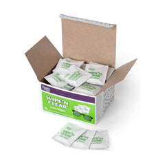 Individually wrapped lens wipes for on-the-go cleaning