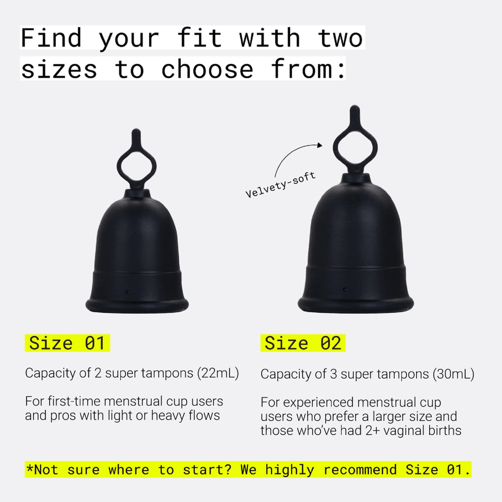 Flex Cup manufactured in the USA with medical-grade silicone.