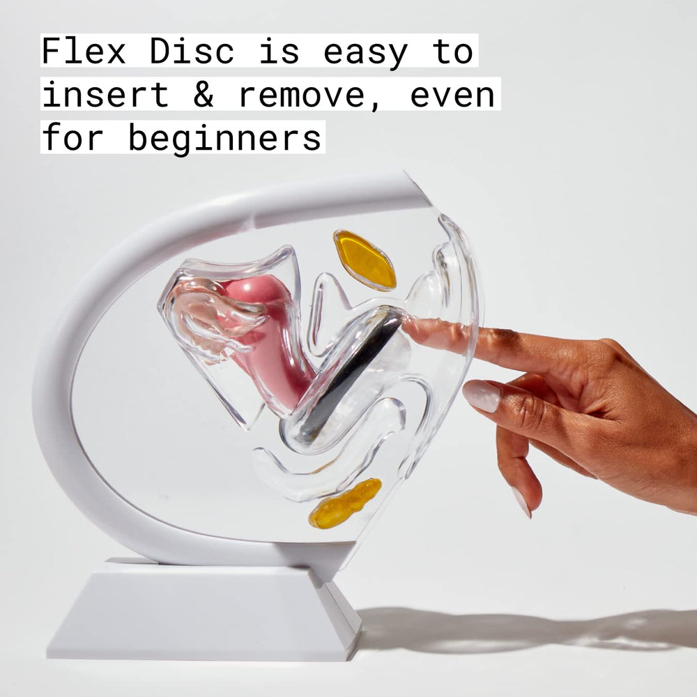 Flex Disc Canada-made badge emphasizes body-safe manufacturing.