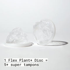 FLEX Plant Plus Disc insertion with EasyFold rim simplifies beginner placement and comfort.