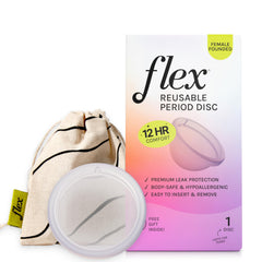Flex Reusable Disc packaging with carrying pouch demonstrates travel-ready kit.