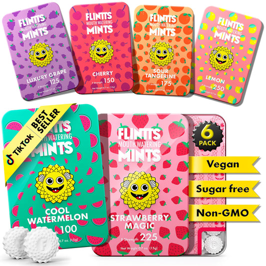 Flintts Mints Fruit Troop packaging and branding