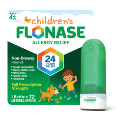Flonase Children’s allergy spray bottle shows year-round relief potential for kids