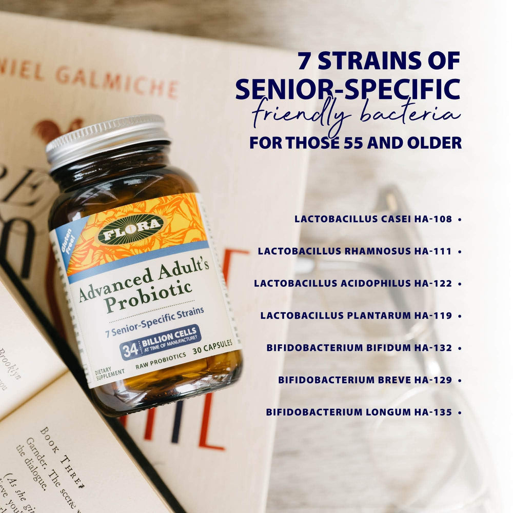 Graphic illustrating gut health benefits for seniors