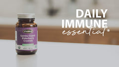 Lifestyle shot showing daily immune support with elderberry crystals