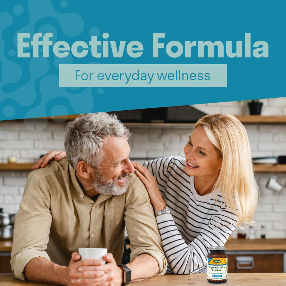 Illustration of gut health and probiotic strains