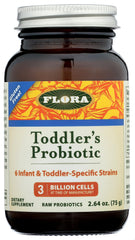 Front view of Flora Toddler Probiotic powder packaging