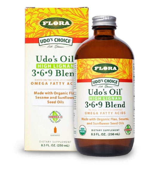Flora Udo's Oil Omega 3-6-9 High Lignan bottle front view