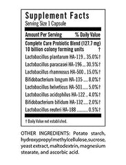 Blister pack containing Flora Complete Care Probiotic capsules