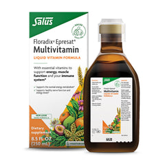 Floradix Epresat Adult Liquid Multivitamin bottle (8.5 fl oz) on white background