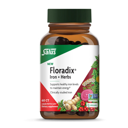 Floradix Iron + Herbs 60-phyto-caps bottle