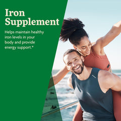 Supplement facts panel for Floradix Iron Tablets