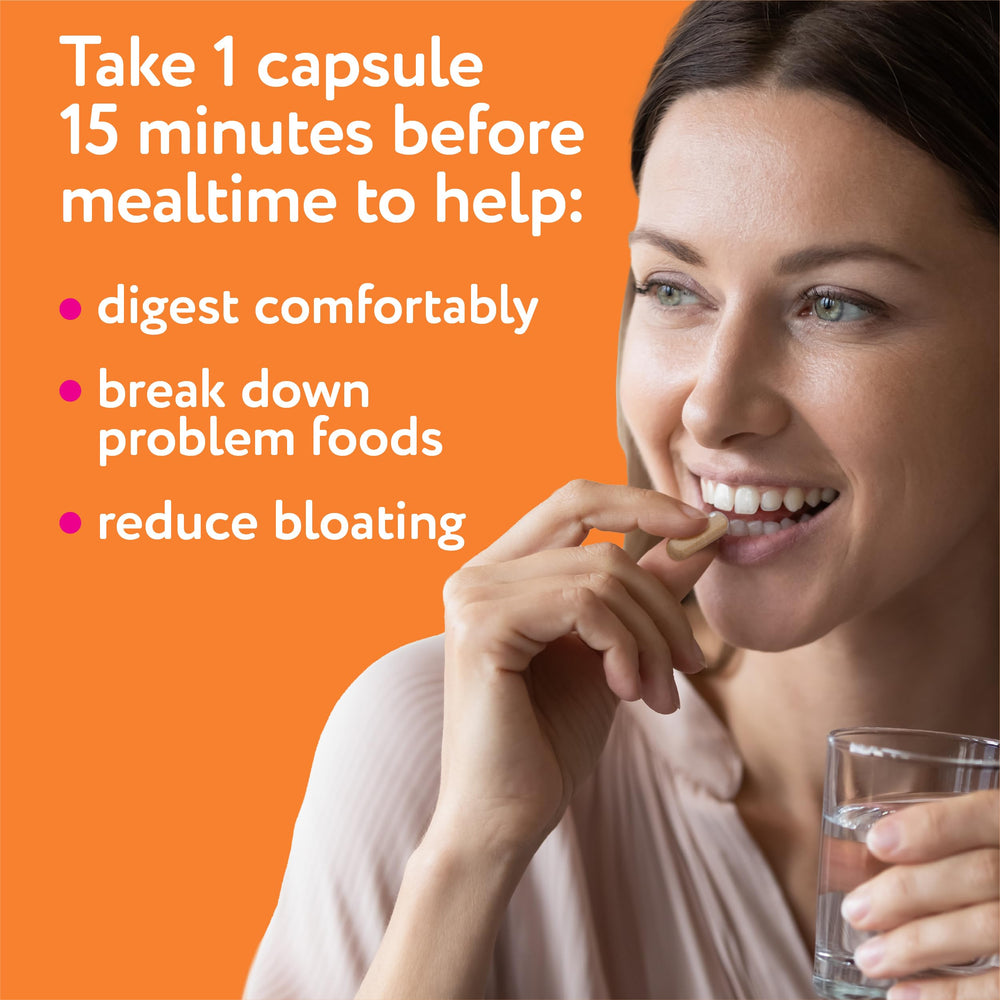 Graphic illustrating 16 essential digestive enzymes