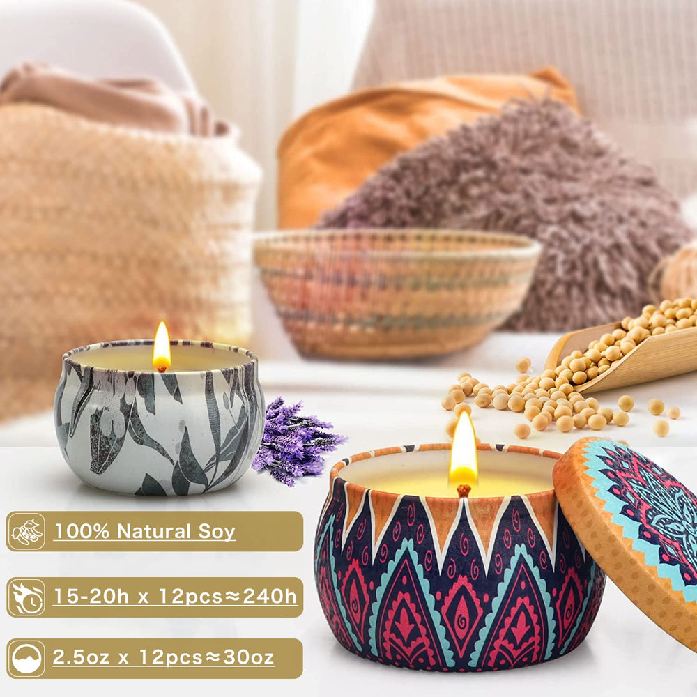 Spring, lemon and gardenia scented soy candle
