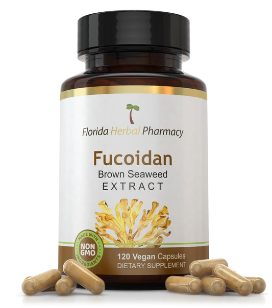 Florida Herbal Pharmacy Fucoidan capsules bottle, 120 capsules