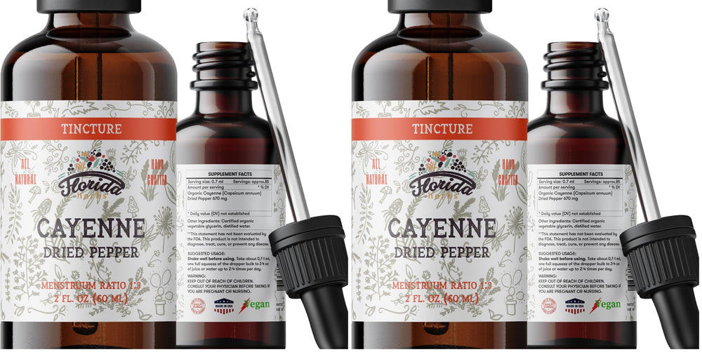 Florida Herbs Cayenne tincture bottle front view