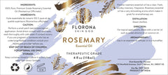 Florona Rosemary Oil topical-use close up showing carrier oil blending for skin care