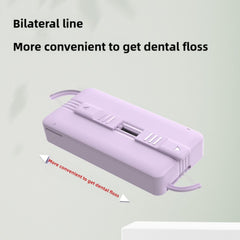 Close-up of mint floss dispenser