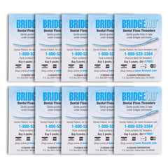 Two packs of FLOSSAID BridgeAid Threaders (50 each) totaling 100 threaders.