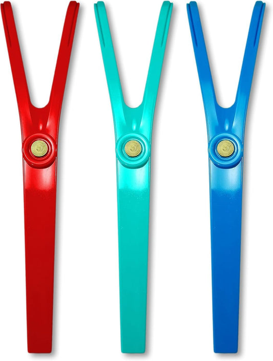 Flossaid dental floss holder 3-pack in assorted colors - front view