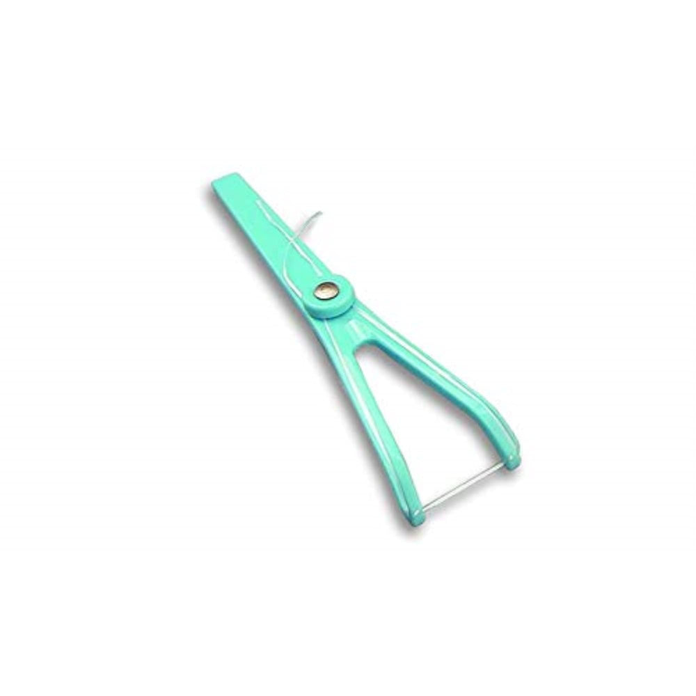 Flossaid dental floss holder with single handle – front view