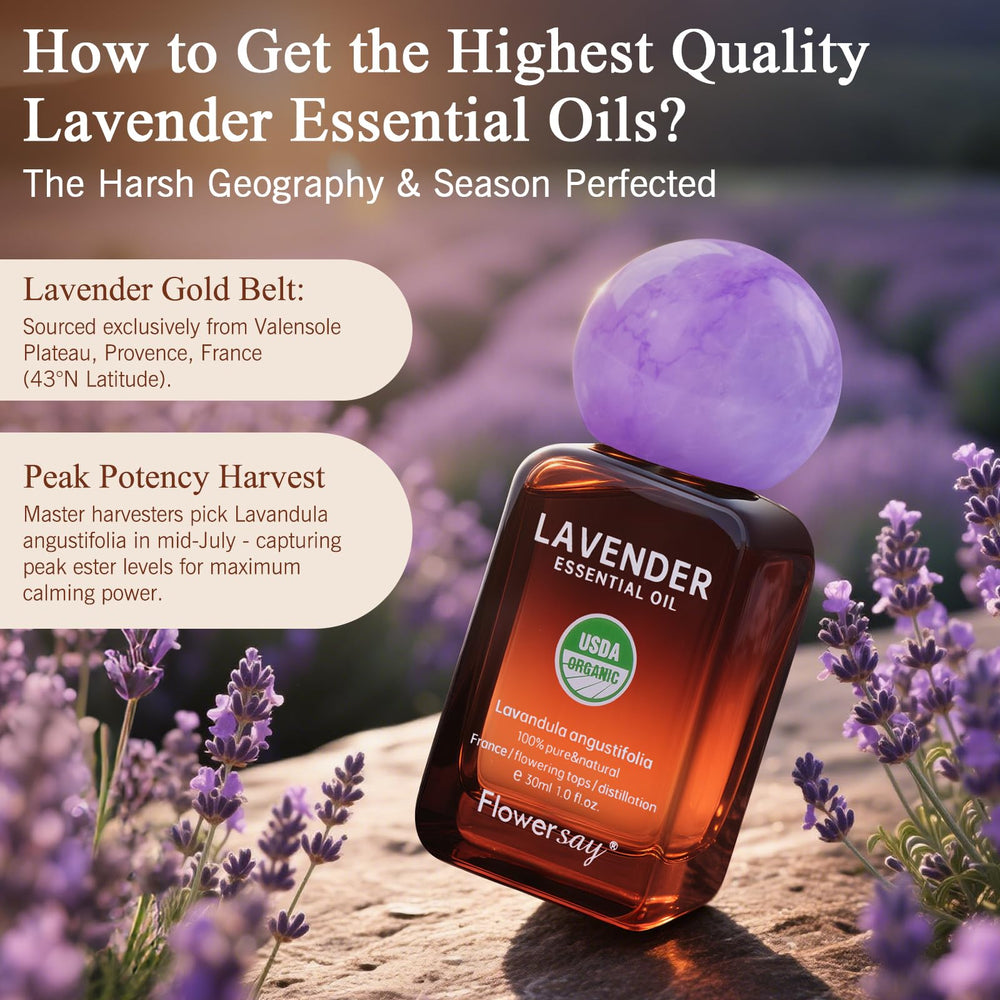 Label indicating USDA Organic certification on Lavender Oil 30ml