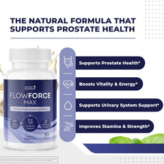 Close-up of FlowForceMax ingredients showing 18 plant extracts