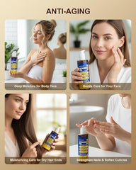 Flowhyet Vitamin E Oil body oil provides lightweight moisture on the skin.