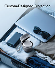 Flowtune Mini case durable exterior resists dirt and moisture for travel.