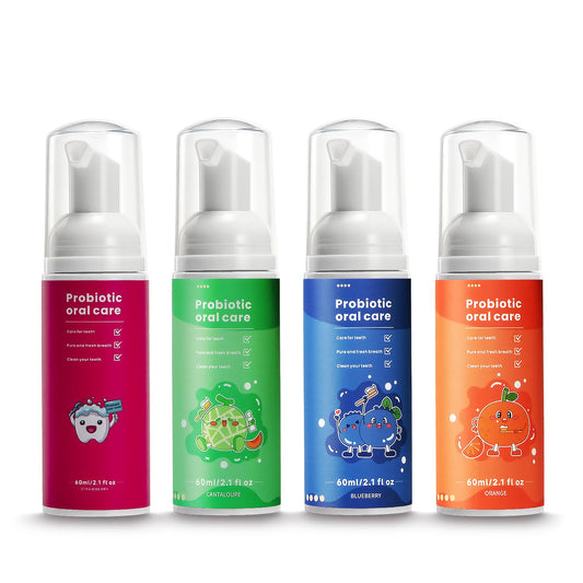 Fluoride-free foam kids toothpaste bottle