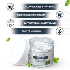 Close-up of fluoride-free hydroxyapatite formula