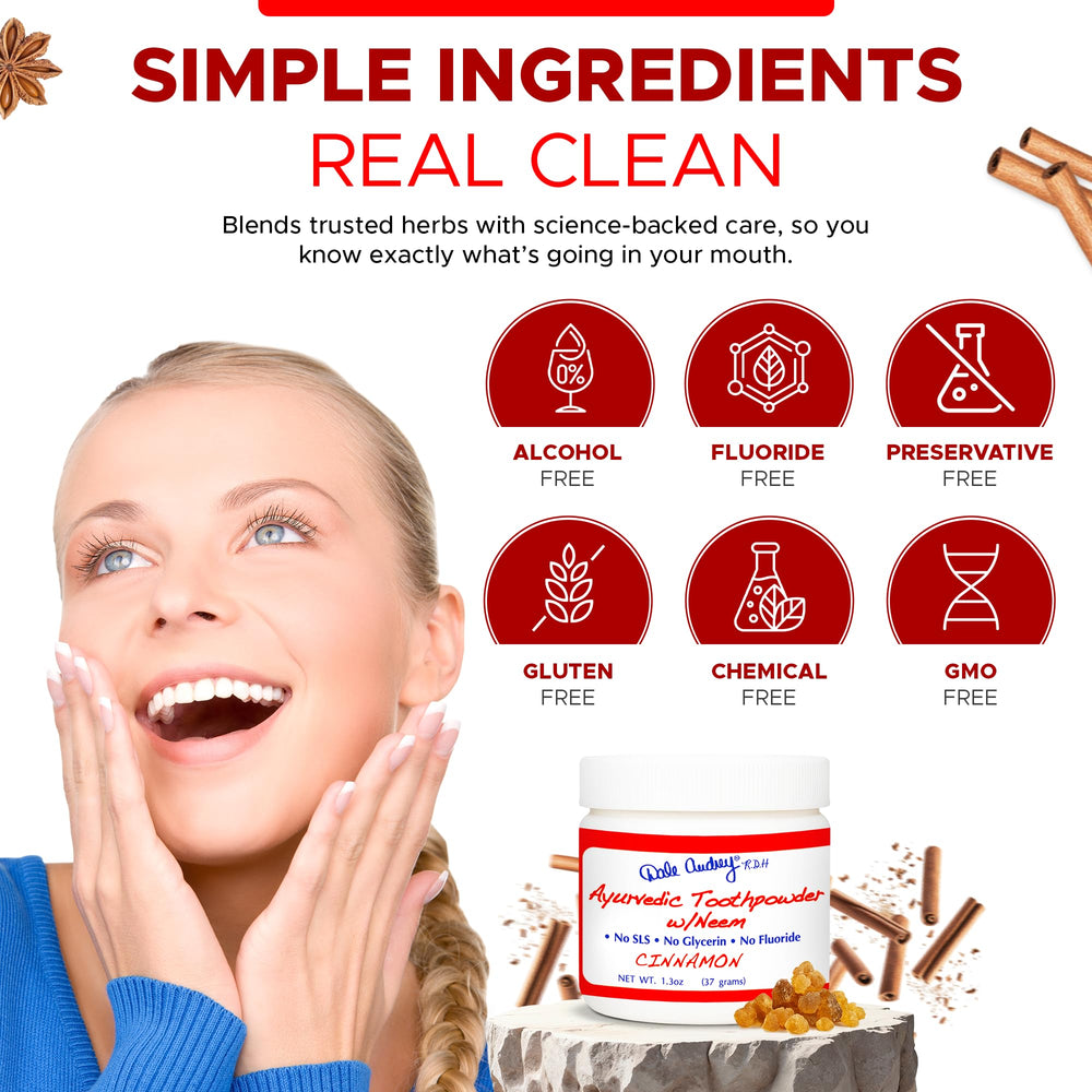 Fluoride-free tooth powder feature