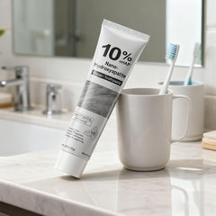Fluoride-free toothpaste packaging highlighting safety