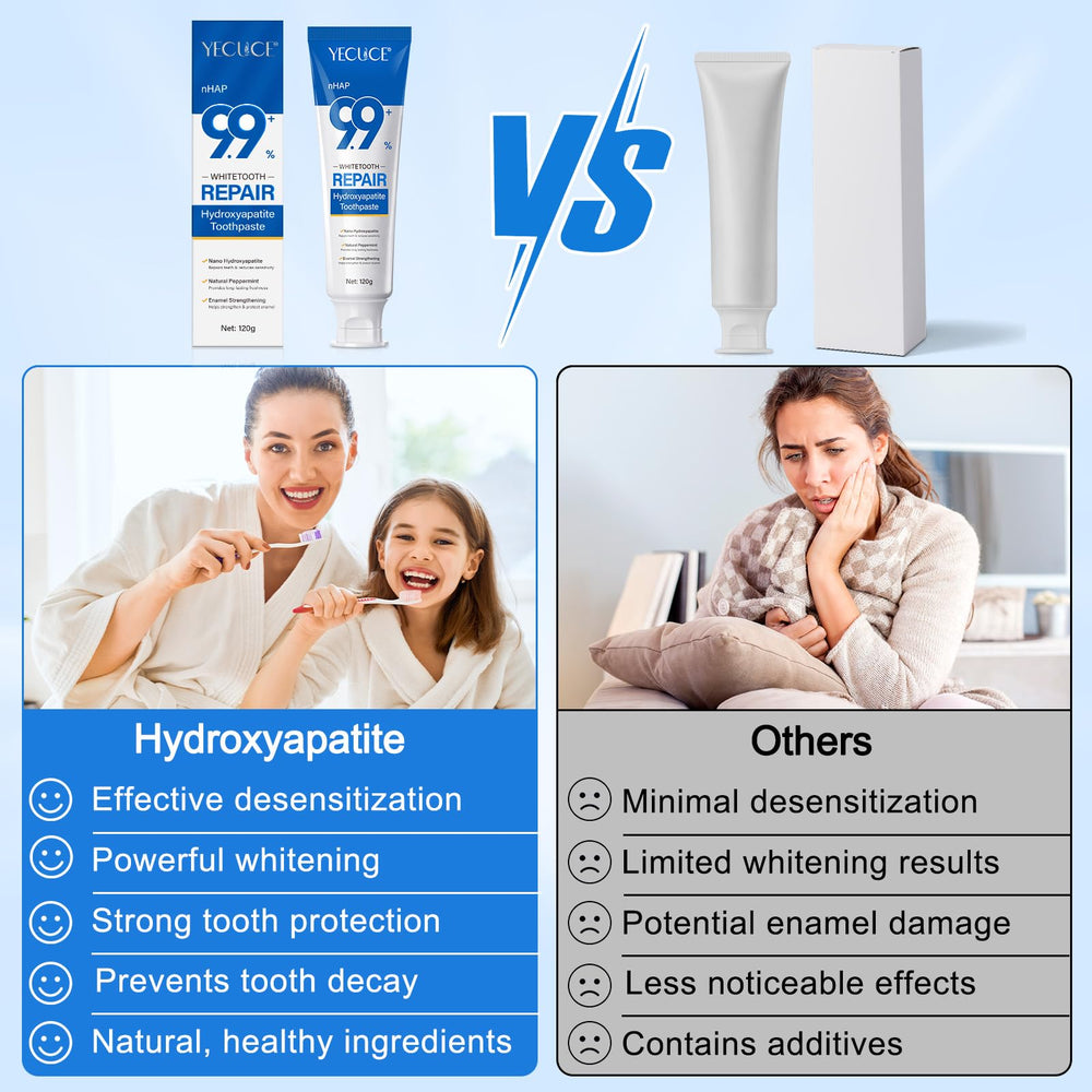 Fluoride-free label on toothpaste packaging