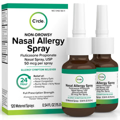FlutiCare bottle-nasal-spray shows easy application for daily allergy relief