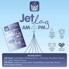 Complementary Fly Calm patch packaging for travel support