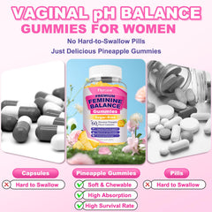 Packaging showing 120-count Flyrocer Feminine Balance Gummies