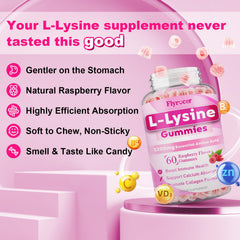 L-Lysine gummies suitable for adults and kids, vegan