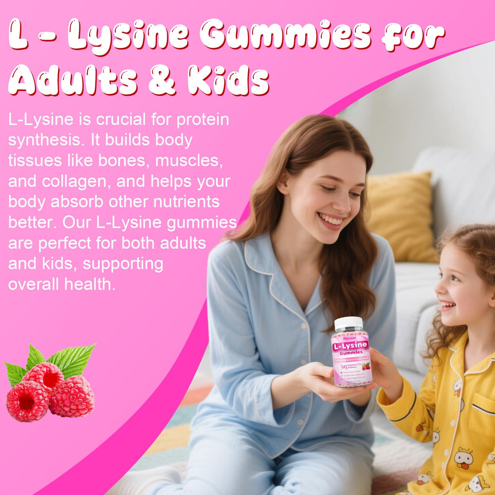 Flyrocer lysine gummies packaging and box design